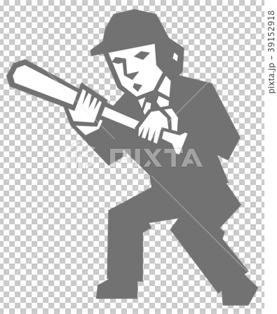 バントをするビジネスマン 39152918