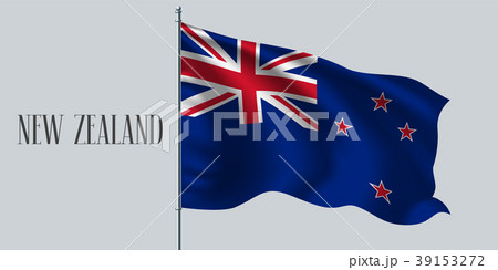 New Zealand waving flag vector illustration 39153272