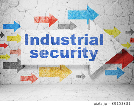 Security concept: arrow with Industrial Security 39153381