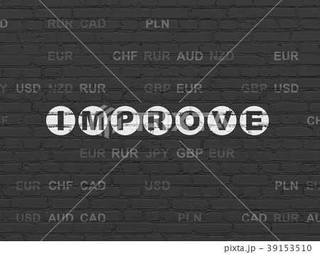 Business concept: Improve on wall background Business concept: Improve on wall background 39153510