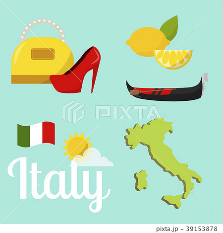 Italy travel map vector attraction tourist symbols Italy travel map vector attraction tourist symbols 39153878