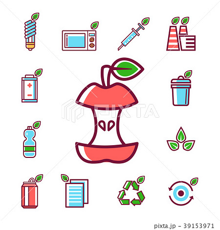 Waste rubbish vector pollution ecology recycling 39153971