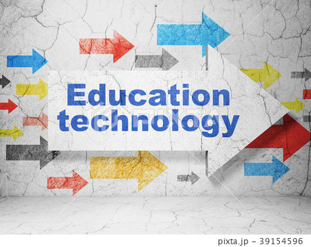 Studying concept: arrow with Education Technology 39154596