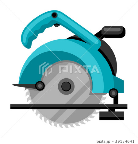 Illustration of circular saw on white background 39154641