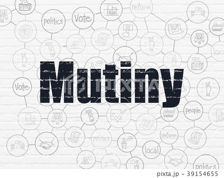 Political concept: Mutiny on wall background 39154655