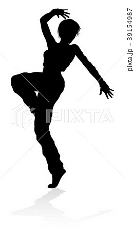 Street Dance Dancer Silhouetteのイラスト素材