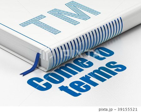 Law concept: book Trademark, Come To Terms on 39155521