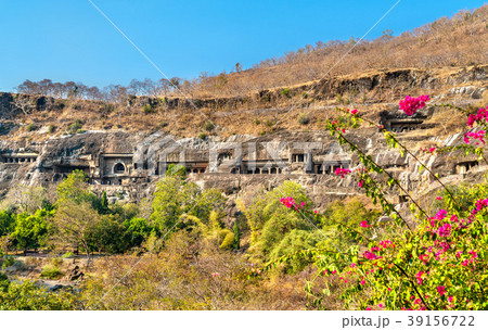 View of the Ajanta Caves. UNESCO world heritage 39156722