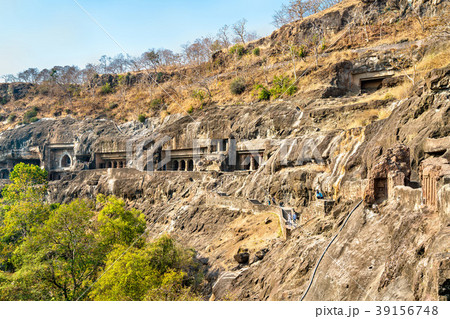 View of the Ajanta Caves. UNESCO world heritage 39156748
