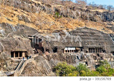 View of the Ajanta Caves. UNESCO world heritage 39156769
