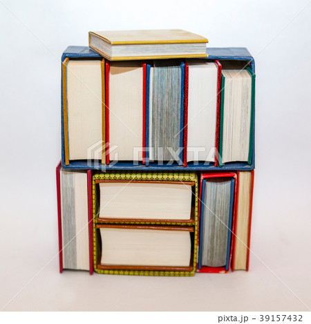 Stack of small books in hard cover Stack of small books in hard cover 39157432