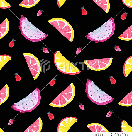 Tropical pattern of exotic fruit. Abstract 39157557