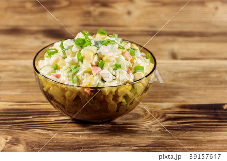 Salad with crab sticks Salad with crab sticks 39157647
