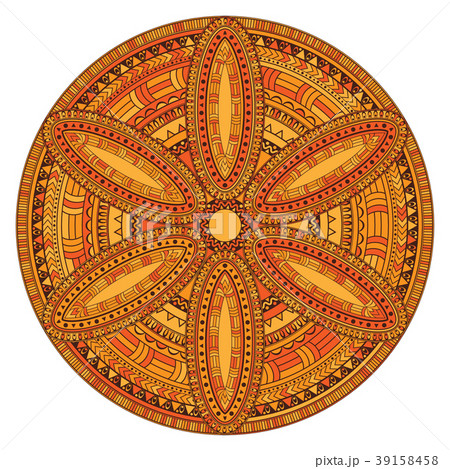Mandala. Orange decoration. Oriental decorative Mandala. Orange decoration. Oriental decorative 39158458