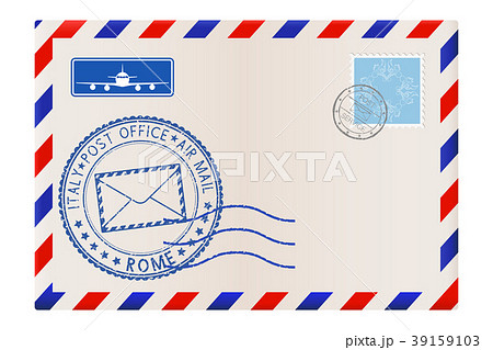 Envelope with ROME stamp. International mail 39159103
