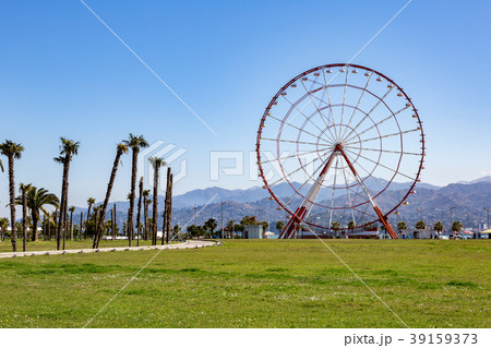 Big red ferris wheel in Batumi, Georgia 39159373
