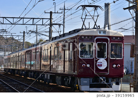 能勢電鉄 ７２００系の写真素材