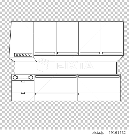 キッチン 台所 イラスト アイコンのイラスト素材