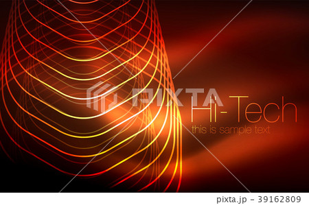 Outline hexagons, glowing geometric shapes 39162809