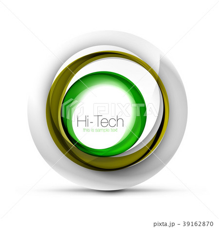 Digital techno sphere web banner, button or icon 39162870