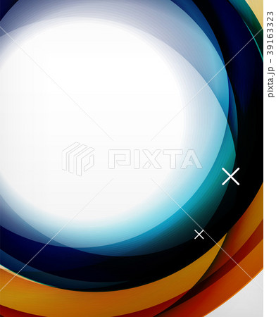 Vector transparent color wave lines abstract 39163323