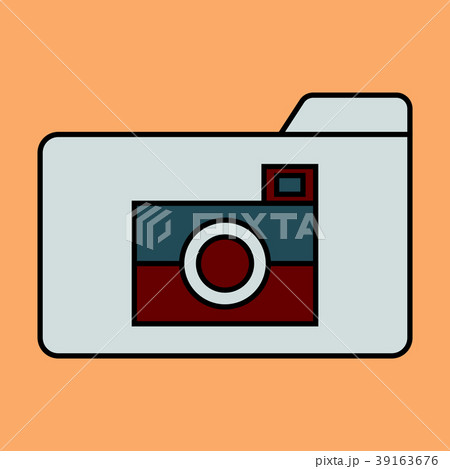 Flat Pictures Folder Icon. Vector 39163676