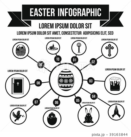 Happy Easter infographic, simple style Happy Easter infographic, simple style 39163844