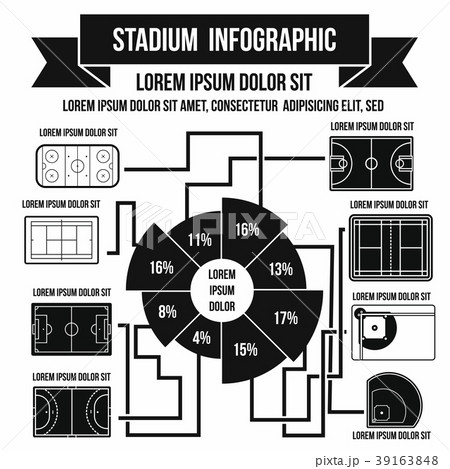 Stadium infographic elements, simple style Stadium infographic elements, simple style 39163848