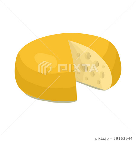 Cheese wheel icon, cartoon style Cheese wheel icon, cartoon style 39163944