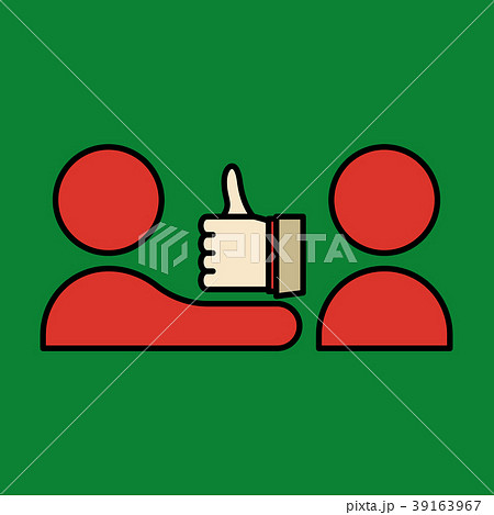Thumbs Up Like Social Network Facebook Etc Iconのイラスト素材