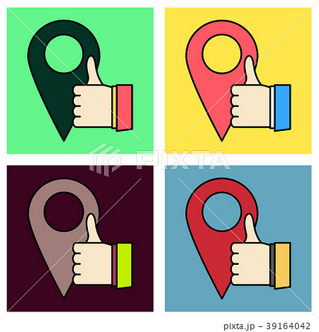 Set of Like vector icon. web pointer in eps 10 for Set of Like vector icon. web pointer in eps 10 for 39164042
