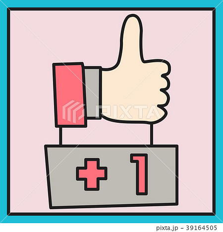 Thumbs Up Like Social Network Facebook Etc Iconのイラスト素材