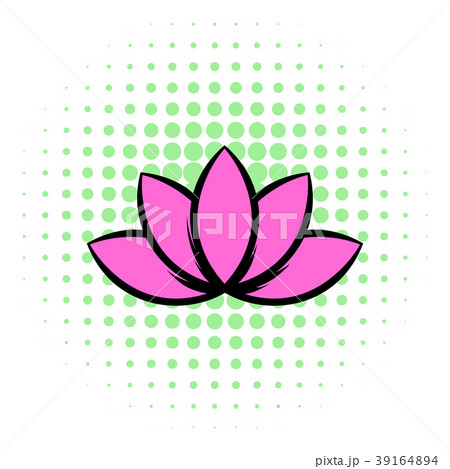 Lotus flower icon, comics style Lotus flower icon, comics style 39164894