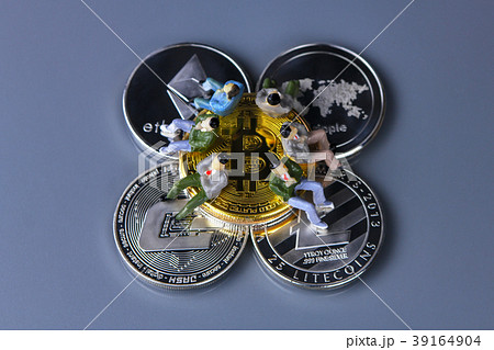 Coins of different crypto-currencies with Coins of different crypto-currencies with 39164904