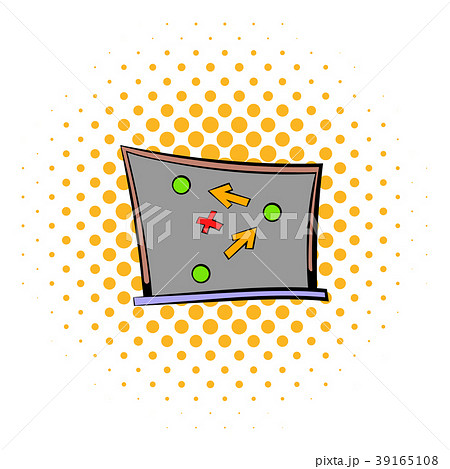 Sport strategy icon, comics style 39165108