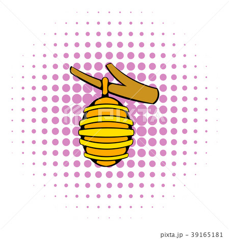 Hive on branch icon, comics style Hive on branch icon, comics style 39165181