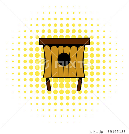 Wooden beehive icon, comics style 39165183