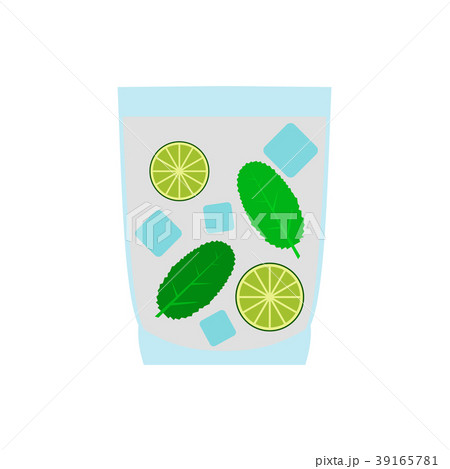 Caipirinha cocktail drink icon, flat style Caipirinha cocktail drink icon, flat style 39165781