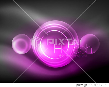 Blurred neon glowing circle, hi-tech modern bubble Blurred neon glowing circle, hi-tech modern bubble 39165782