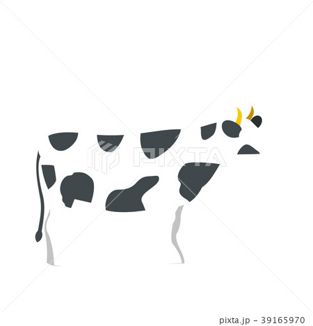 Spotted cow icon, flat style 39165970
