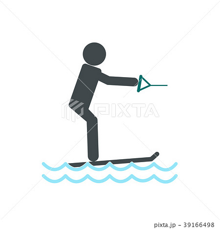 Water skiing icon 39166498