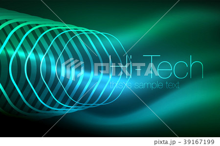 Outline hexagons, glowing geometric shapes 39167199
