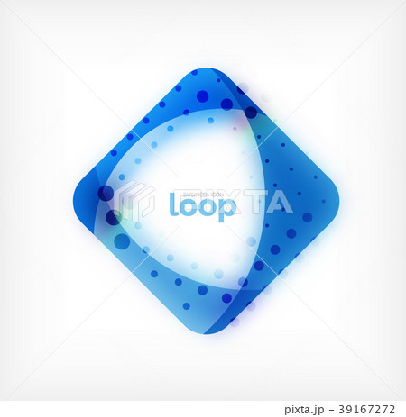 Vector square loop business symbol, geometric icon Vector square loop business symbol, geometric icon 39167272
