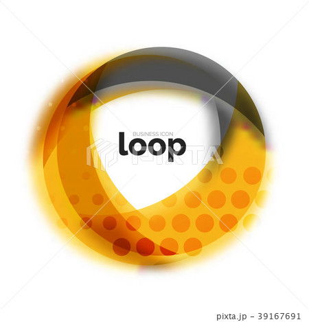 Loop circle business icon, created with glass Loop circle business icon, created with glass 39167691
