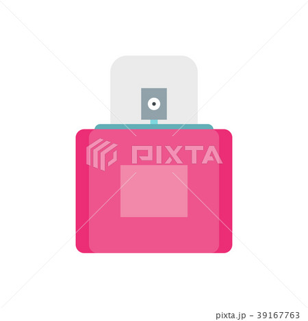 Pink female perfume flacon with sprayer icon 39167763