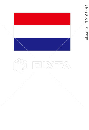 世界の国旗オランダのイラスト素材