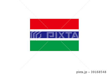 世界の国旗ガンビアのイラスト素材