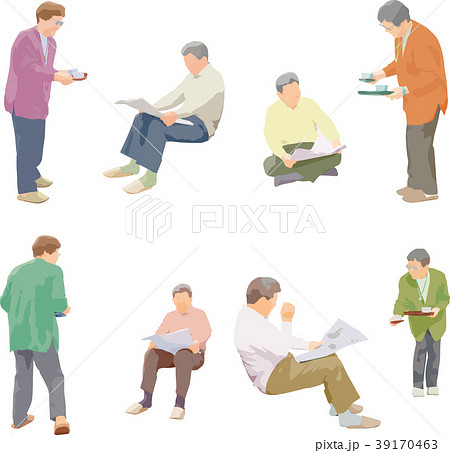 人物全身イラスト_老夫婦の日常 39170463