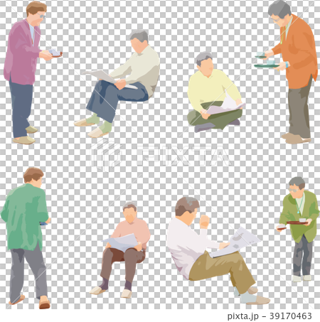 人全身插圖_老年夫婦的日常生活 39170463