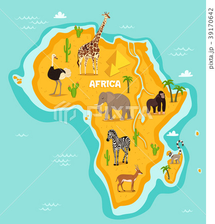 African animals wildlife illustration 39170642